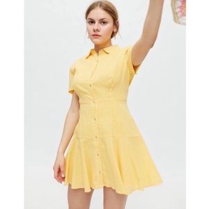 Yellow Urban Outfitters Collared Dress